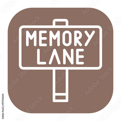 Memory Lane icon vector image. Can be used for Anniversary.
