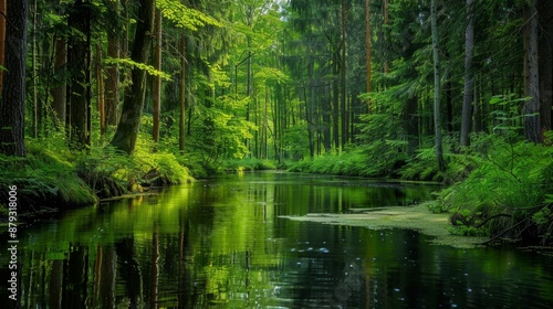 Tranquil Forest Stream.