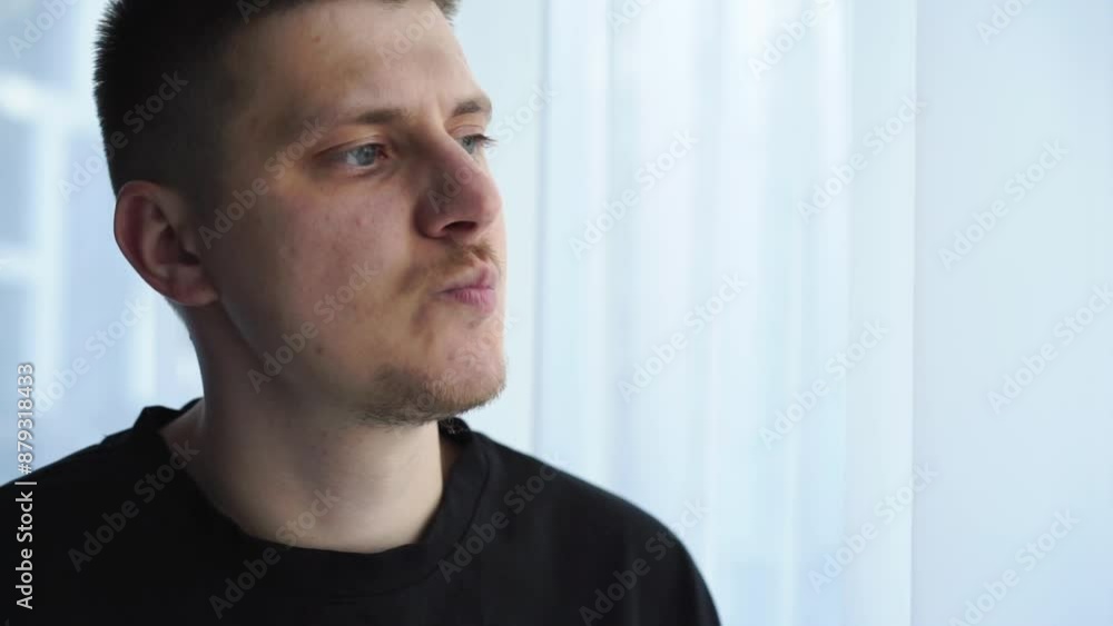 Habit of biting lips.
The man chews his lips.
The man is worried and that’s why he bites his lips Habit of biting lips.
The man chews his lips.
The man is worried and that’s why he bites his lips