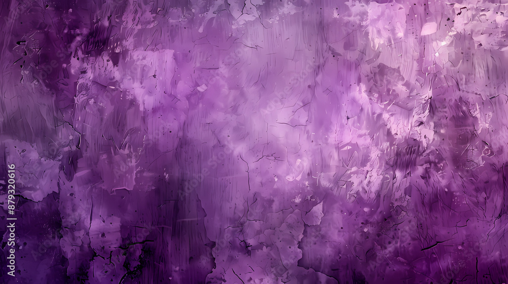 Fototapeta premium Abstract purple and violet textured wall with a faded, artistic grunge style background.