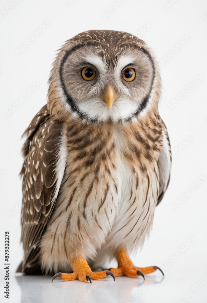 Obraz premium Owl, isolated on a white background in commercial photography