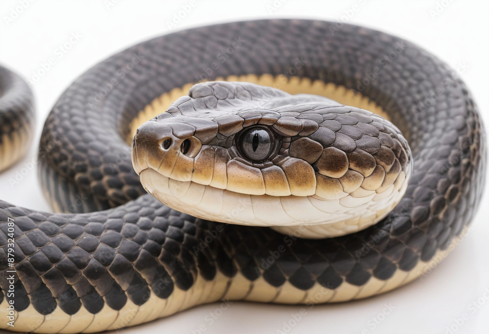 Obraz premium King cobra, isolated on a white background in commercial photography