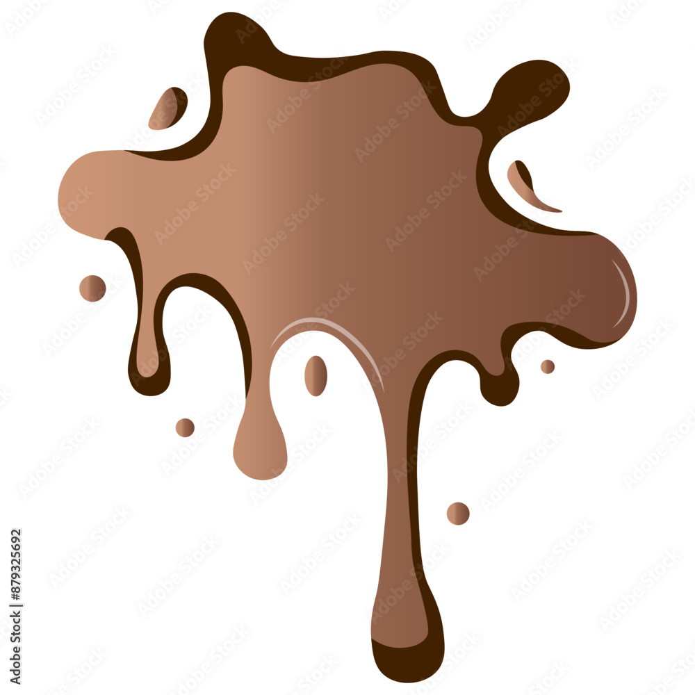Chocolate Drip with Gradient Color. Isolated on White Background. Vector Illustration Design. Chocolate Drip with Gradient Color. Isolated on White Background. Vector Illustration Design.