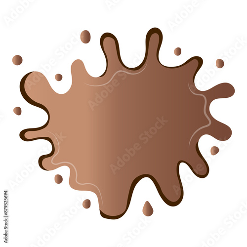 Chocolate Drip with Gradient Color. Isolated on White Background. Vector Illustration Design.