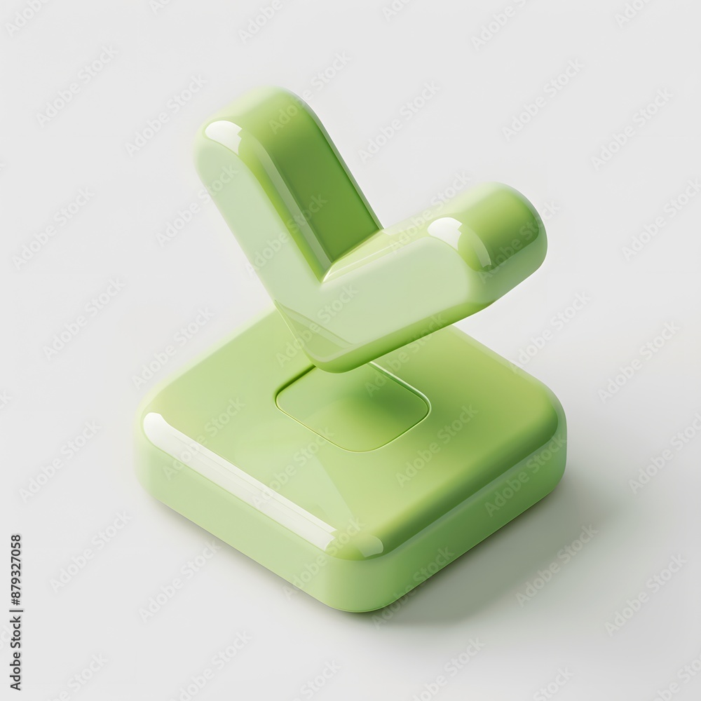Minimalist green plastic object with a unique design against a white background. Modern abstract decor or innovative product design piece. Minimalist green plastic object with a unique design against a white background. Modern abstract decor or innovative product design piece.