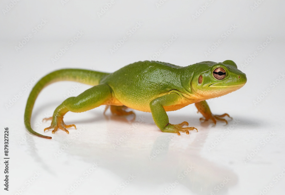 Fototapeta premium Newt, isolated on a white background in commercial photography