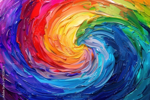Spiral multi color paint background design
