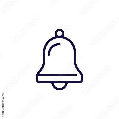 Simple blue bell outline icon