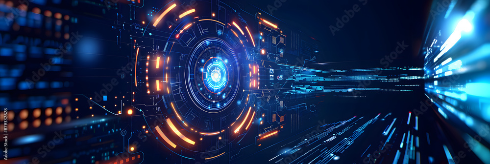 Obraz premium Abstract digital background. Technological processes, neural networks