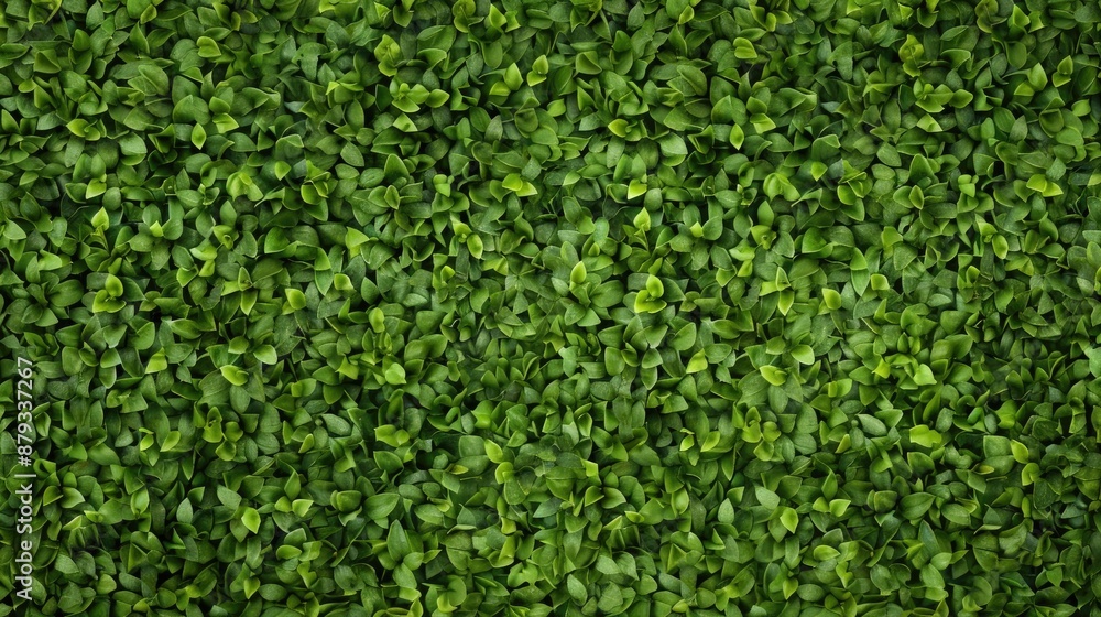 A close-up shot of a dense green foliage wall A close-up shot of a dense green foliage wall