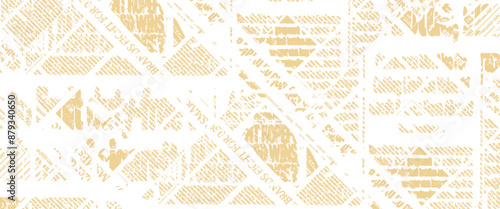 Vector brown old vintage newspapers and cover collage of newspaper .