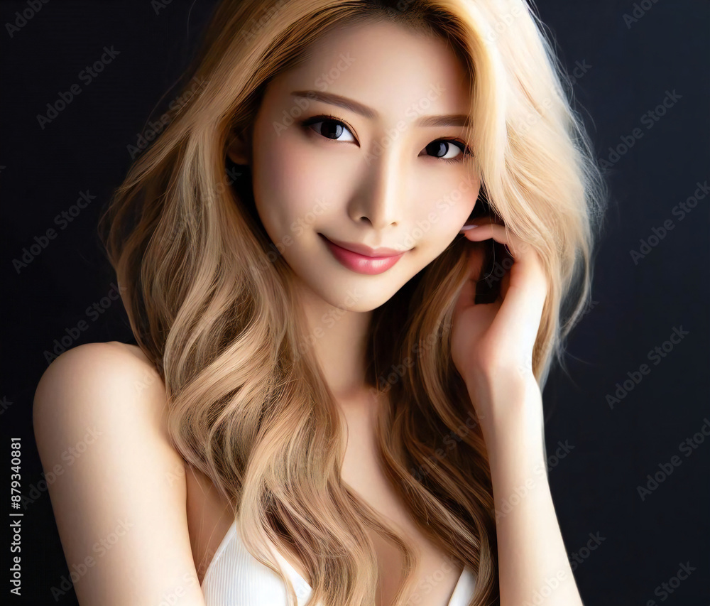 Fototapeta premium 白い水着の美女