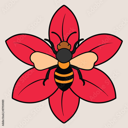  Bee Vector Art illustration. Bee Silhouette. Colorful bee icon. Black and white Bees. Cartoon bee icon set. Bee flying on a dotted route isolated on the white background. Vector illustration.