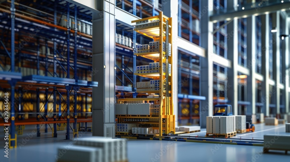 Modern automatized high rack warehouse Modern automatized high rack warehouse
