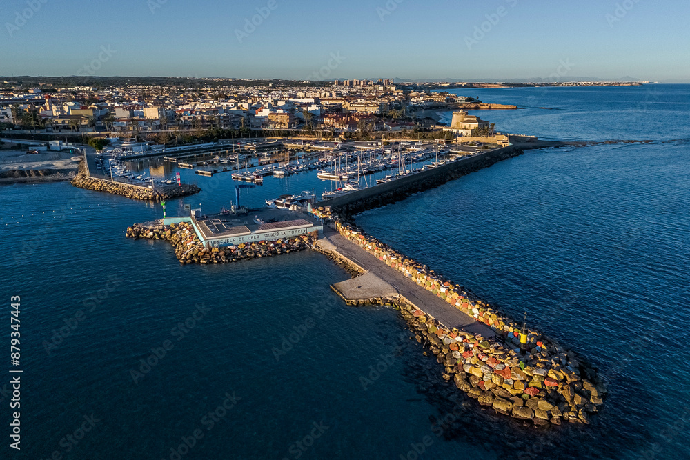 Aerial view of Torre de la Horadada, Pilar de la Horadada, Alicante, Spain Aerial view of Torre de la Horadada, Pilar de la Horadada, Alicante, Spain