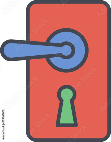 Door Lock Vector Icon