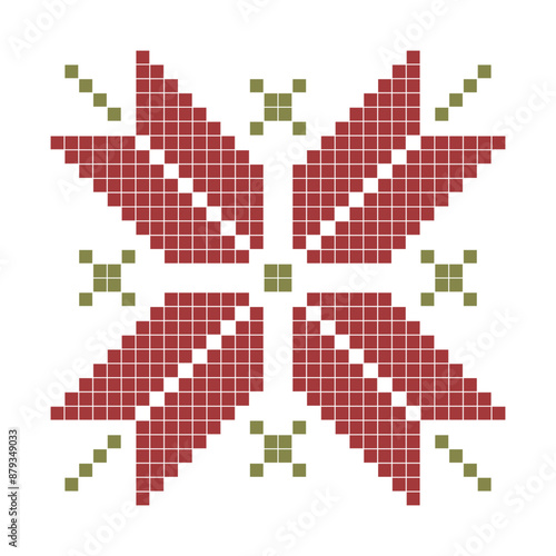 Web Element for embroidery.Winter holiday.Christmas and New Year.