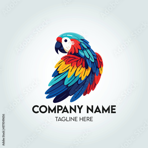 Colorful Parrot Logo Design 