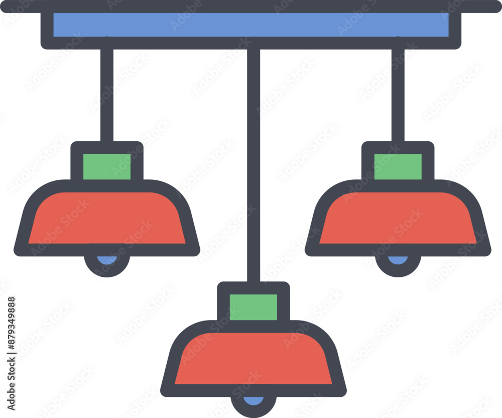 Overhead Light Vector Icon Overhead Light Vector Icon