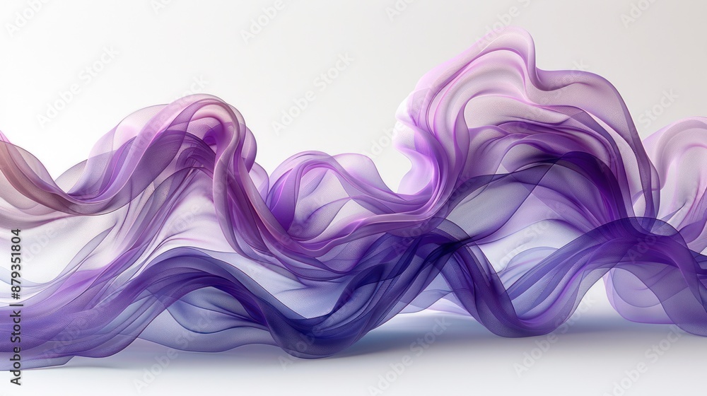 Abstract Purple and White Flowing Fabric Abstract Purple and White Flowing Fabric