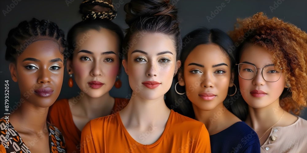 Celebrating Unity and Inclusivity Six Diverse Women Embracing Their Natural Beauty. Concept Unity, Inclusivity, Diversity, Natural Beauty, Women's Empowerment Celebrating Unity and Inclusivity Six Diverse Women Embracing Their Natural Beauty. Concept Unity, Inclusivity, Diversity, Natural Beauty, Women's Empowerment