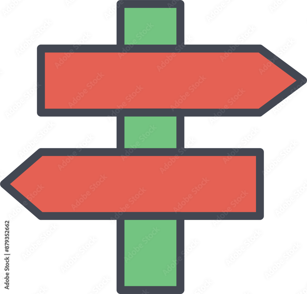 Signpost Vector Icon Signpost Vector Icon