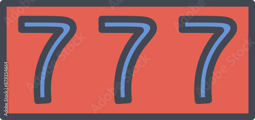 Triple Sevens Vector Icon