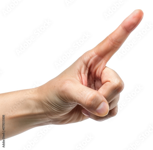 PNG Hand v sign finger white background gesturing. photo