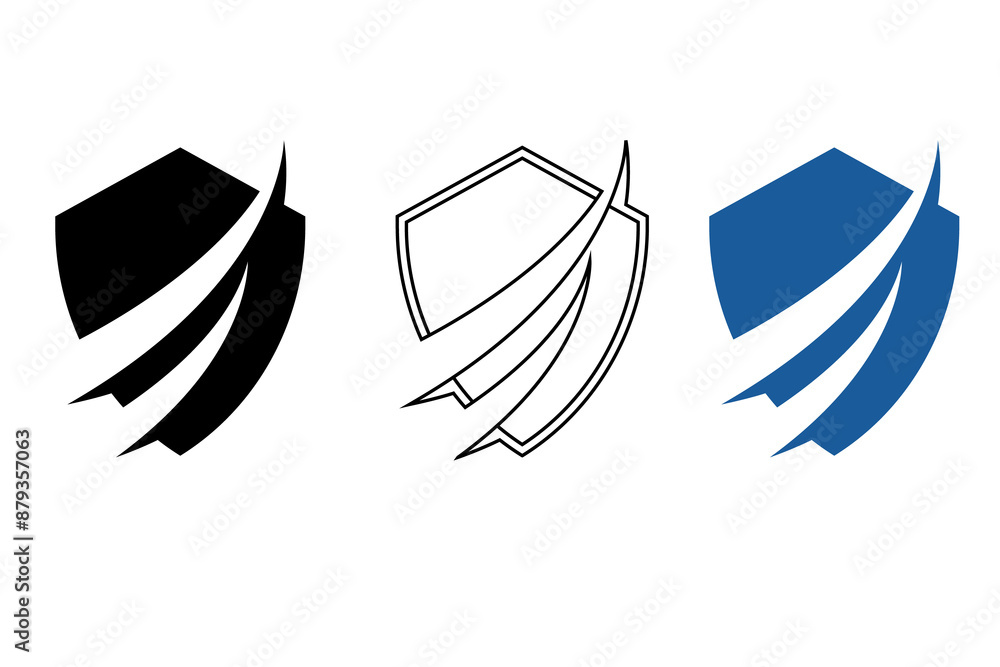 Set of security shields silhouette. Protected guard shield concept. Safety badge icon. Privacy banner shield. Security safeguard label isolated on transparent background. Set of security shields silhouette. Protected guard shield concept. Safety badge icon. Privacy banner shield. Security safeguard label isolated on transparent background.