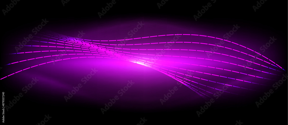 Neon wave lines with blend effect. Vector Illustration For Wallpaper, Banner, Background, Card, Book Illustration, landing page Neon wave lines with blend effect. Vector Illustration For Wallpaper, Banner, Background, Card, Book Illustration, landing page