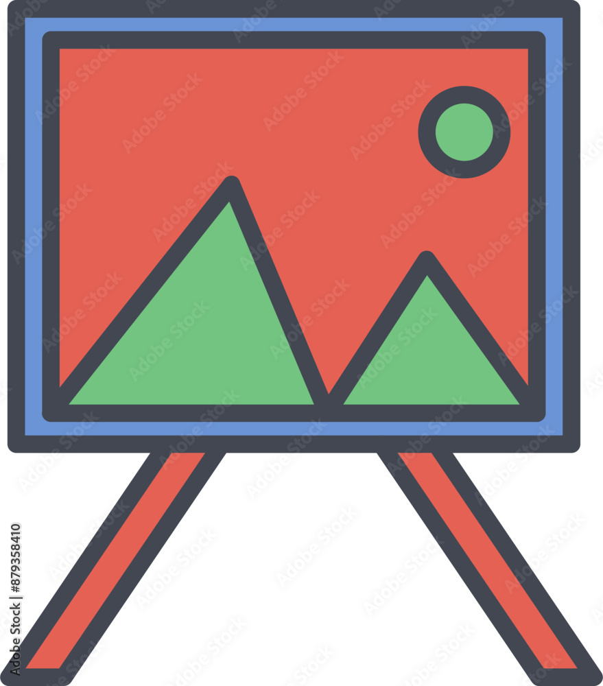 Painting of Canvass Vector Icon Painting of Canvass Vector Icon