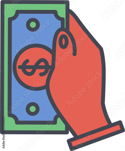 Cash Receiving Vector Icon