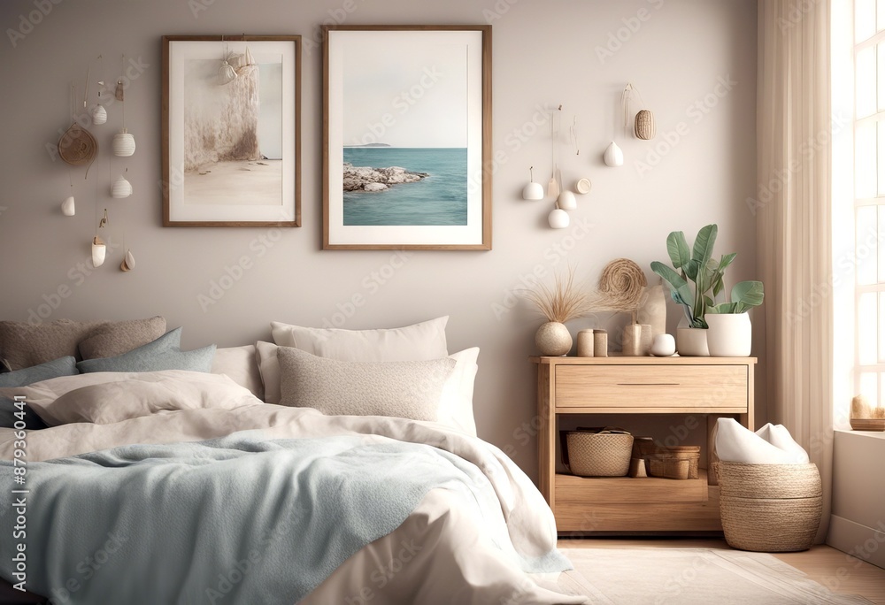 background modern furniture interior mockup render home ai coastal design wall bedchamber room apartment home generative boho style interior 3d bedroom background modern furniture interior mockup render home ai coastal design wall bedchamber room apartment home generative boho style interior 3d bedroom