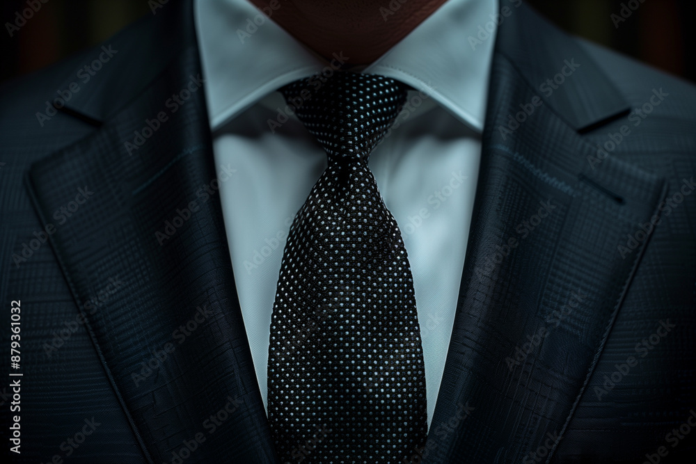 Closeup on a sophisticated businessman in a classic business attire with a bow tie. Closeup on a sophisticated businessman in a classic business attire with a bow tie.