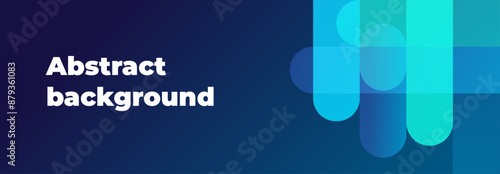 Geometric banner design. Bright blue dynamic abstract vector background. Cover of business presentation banner for sale event night party.