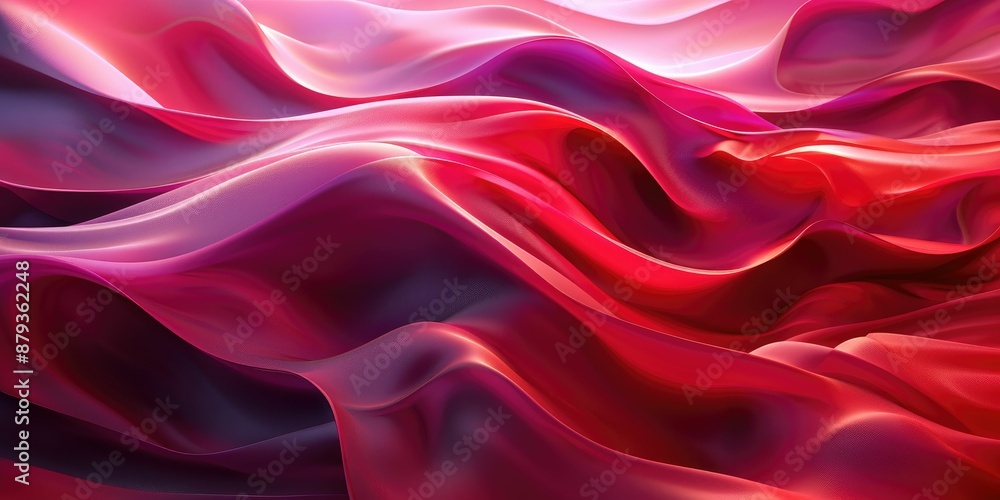 Obraz premium Abstract Red and Purple Fabric Swirls