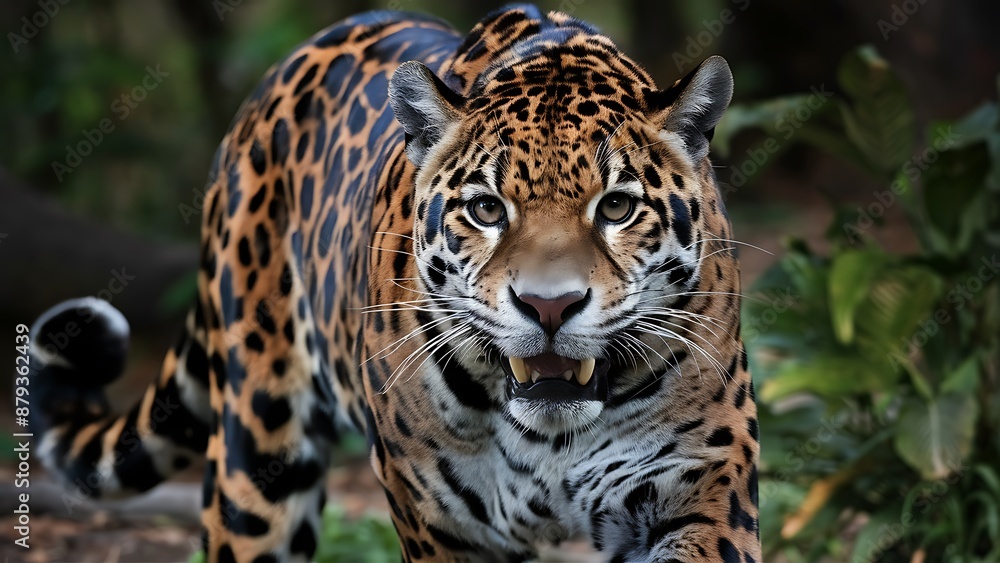 Attractive image of a powerful hunter jaguar wallpaper Attractive image of a powerful hunter jaguar wallpaper