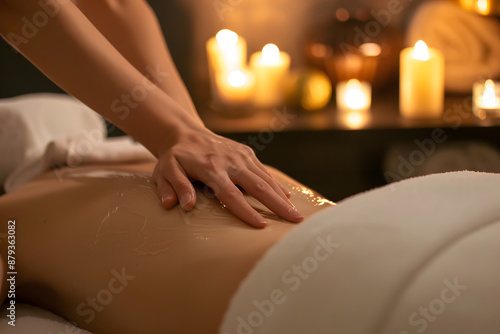 Wallpaper Mural a person relaxing in a massage specialist center Torontodigital.ca