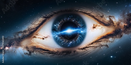 abstraction the all-seeing eye from outer space