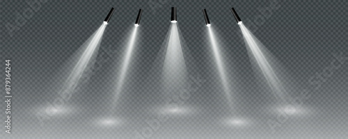 The vector set of light includes a light source, studio lighting, walls, and a PNG. It also includes spotlight lighting and a spotlight PNG. Finally, it includes light beams and a light effect.