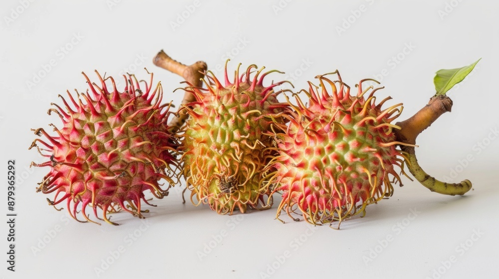 Rambutan fruit on white background Rambutan fruit on white background