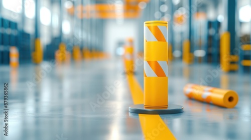 Wallpaper Mural Safety signs and protocols ensuring accident prevention focus on workplace regulations vibrant overlay factory entrance Torontodigital.ca