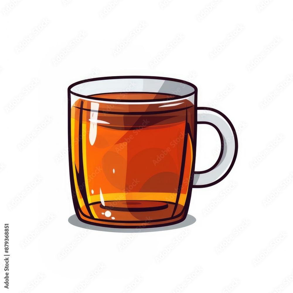 tea in a cup on a white background tea in a cup on a white background