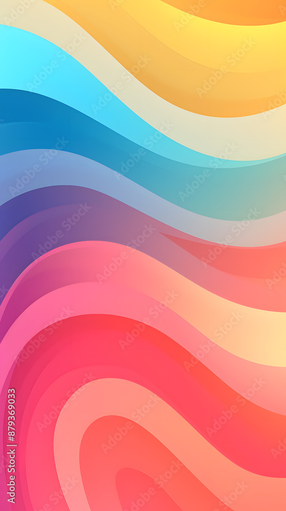 Digital retro colorful waves abstract poster mobile background Digital retro colorful waves abstract poster mobile background