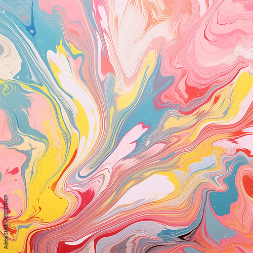 Colorful Marble Swirl Abstract