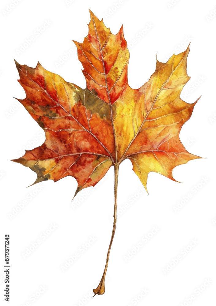 Fototapeta premium PNG Autumn leaves dry brance drawing autumn maple.