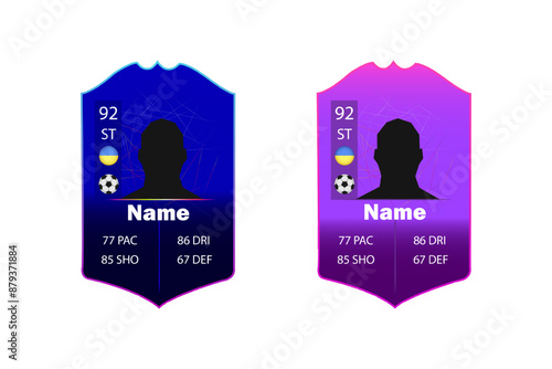 football cards for sports news blue purpur