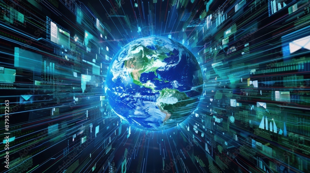 Fototapeta premium International Day of Universal Access to Information. search for information. information mining.