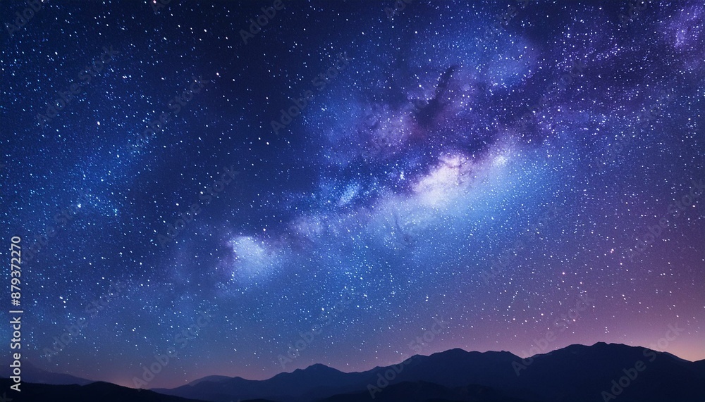 Paisaje del espacio con galaxias azule y moradas, estrellas y constalciones Paisaje del espacio con galaxias azule y moradas, estrellas y constalciones