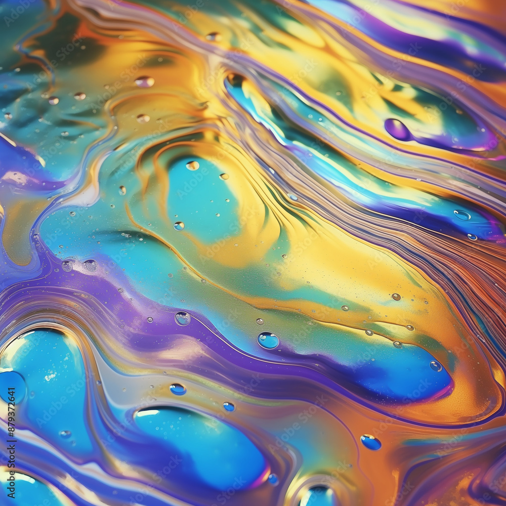 Iridescent Fluid Art Abstract Iridescent Fluid Art Abstract